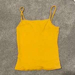 Yellow Garage Cropped tank top